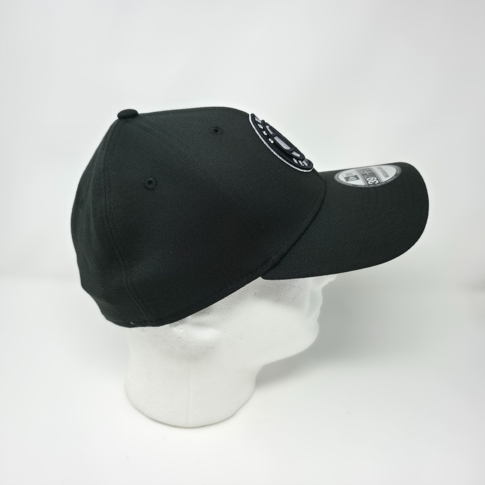 New Era 39THIRTY Brooklyn Nets NBA Black Flex Fit Hat Cap Men's‎ Medium/Large - Picture 4 of 7